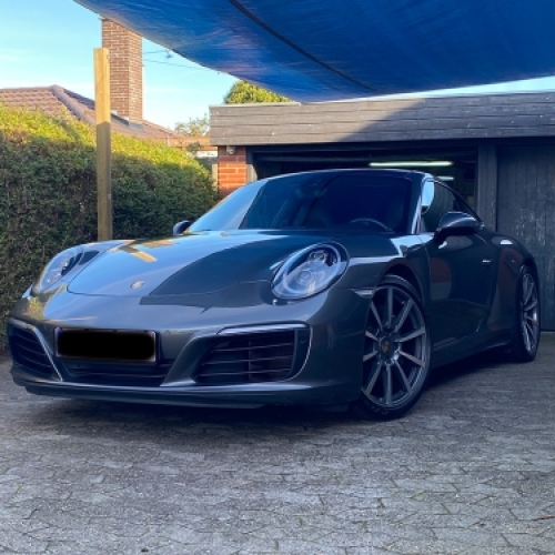 Grå Porsche 911 efter keramisk coating i Horsens med beskyttet lak og blank finish